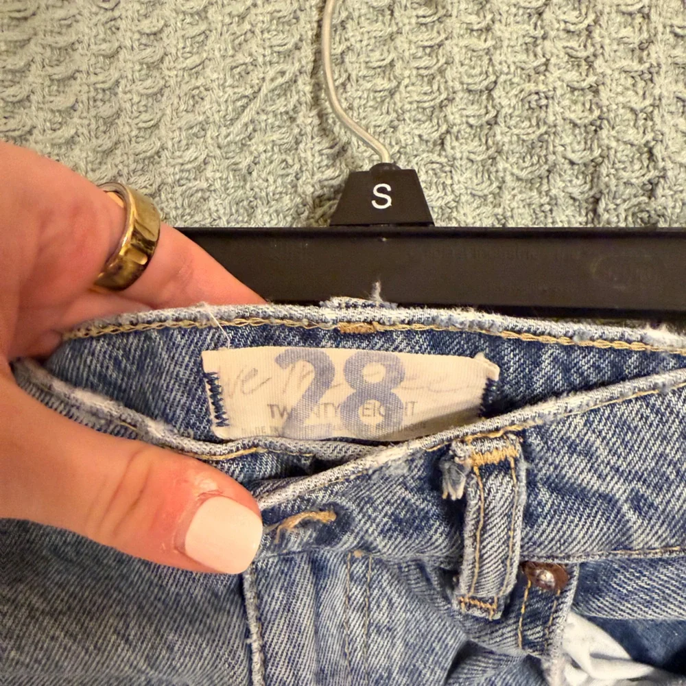 Free People Blue Distressed Jeans - Picture 3 of 4